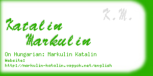 katalin markulin business card